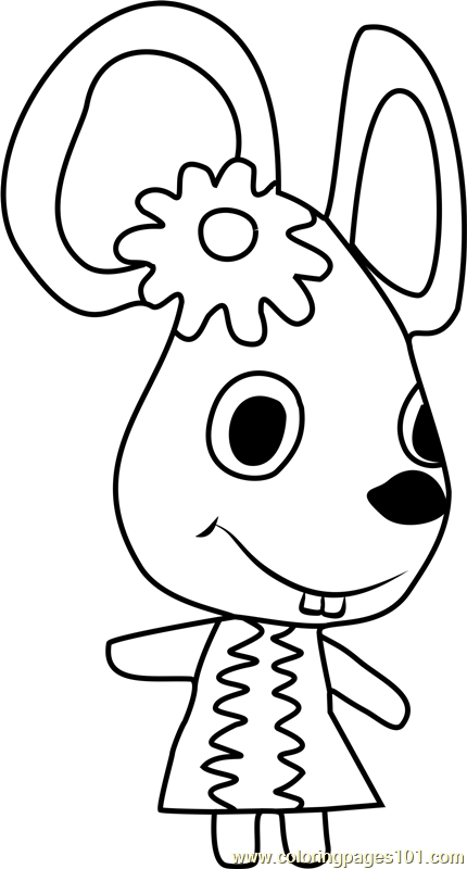 Flossie Animal Crossing Coloring Page for Kids - Free Animal Crossing ...