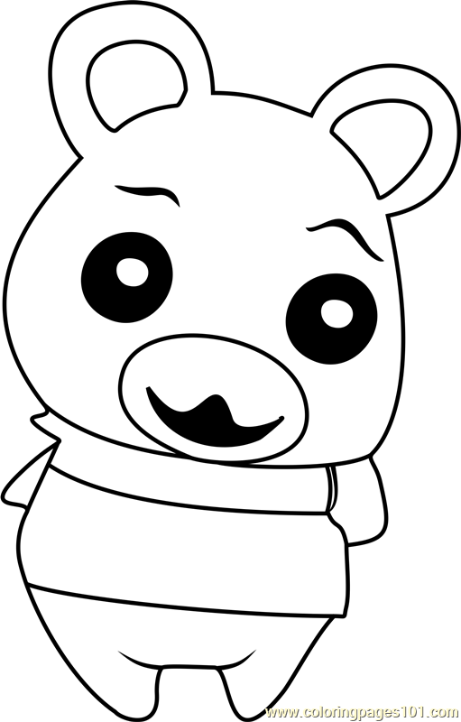 Flurry Animal Crossing Coloring Page for Kids - Free Animal Crossing ...