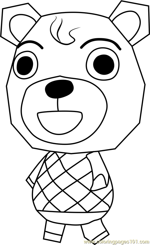 Olive Animal Crossing Coloring Page for Kids - Free Animal Crossing ...