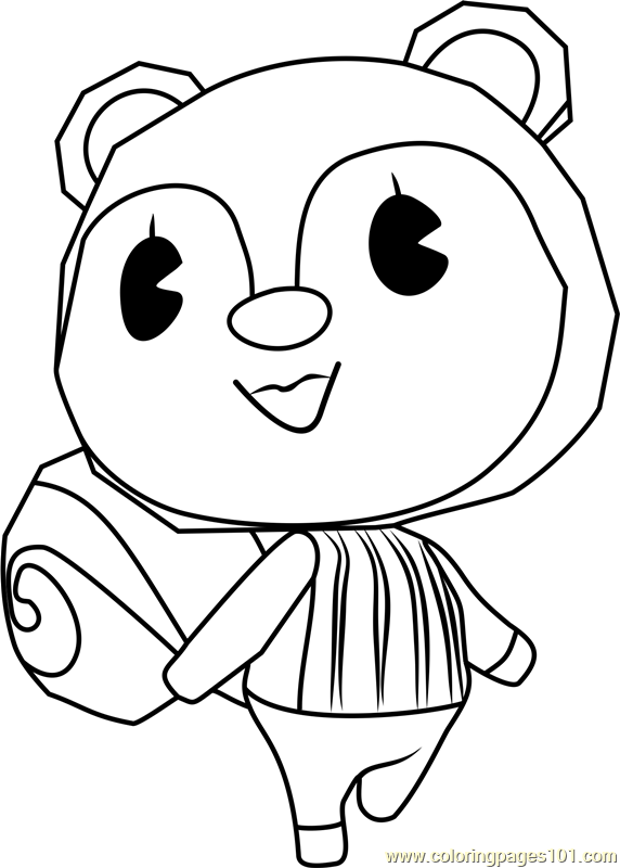 Poppy Animal Crossing Coloring Page - Free Animal Crossing Coloring ...