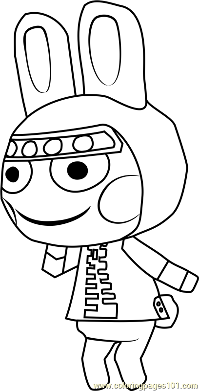 Snake Animal Crossing Coloring Page for Kids - Free Animal Crossing