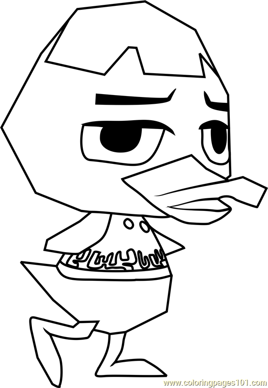 Weber Animal Crossing Coloring Page for Kids - Free Animal Crossing ...