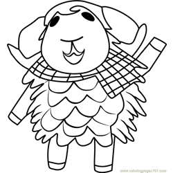 animal crossing coloring pages for kids printable free