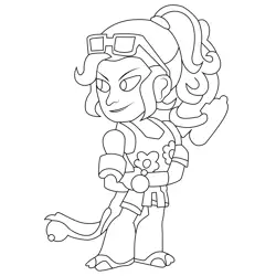 Diana10 Best Legends Brawlhalla Free Coloring Page for Kids