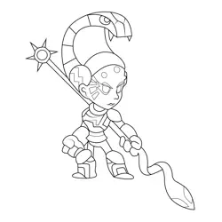 Queen Nai6 Best Legends Brawlhalla Free Coloring Page for Kids