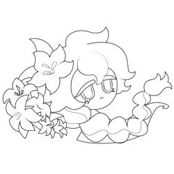 White Lily5 Cookie Run Kingdom Coloring Page