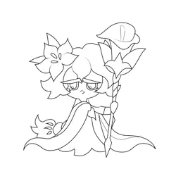 White Lily6 Cookie Run Kingdom Coloring Page