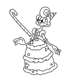 Baroness Von Bon Bon Cuphead Coloring Page