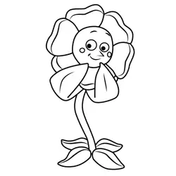 Cagney Carnation Cuphead Coloring Page