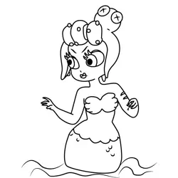 Cala Maria Cuphead Free Coloring Page for Kids