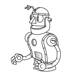 Dr. Kahl's Robot Cuphead Free Coloring Page for Kids