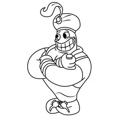 List of Bosses Cuphead Coloring Page