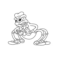 Moonshine Mob Cuphead Free Coloring Page for Kids