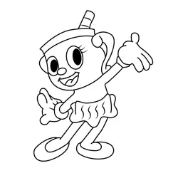 Ms. Chalice Cuphead Free Coloring Page for Kids