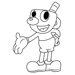 Mugman Cuphead Coloring Page