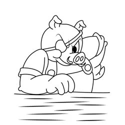 Porkrind Cuphead Coloring Page