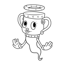 The Legendary Chalice Cuphead Coloring Page