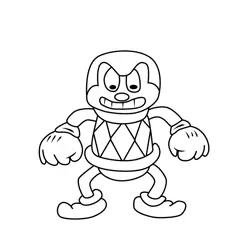 The Pawns Cuphead Coloring Page