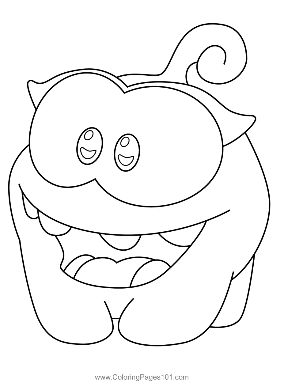 Om Nelle Cut the Rope Coloring Page for Kids - Free Cut the Rope ...