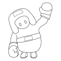 Knockout Fall Guys Free Coloring Page for Kids