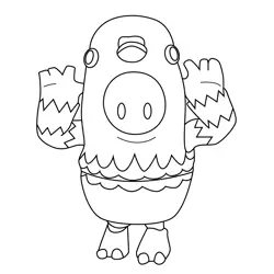 White Dove Fall Guys Coloring Page