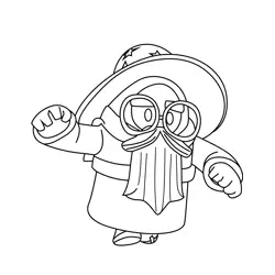 Wizard Fall Guys Coloring Page