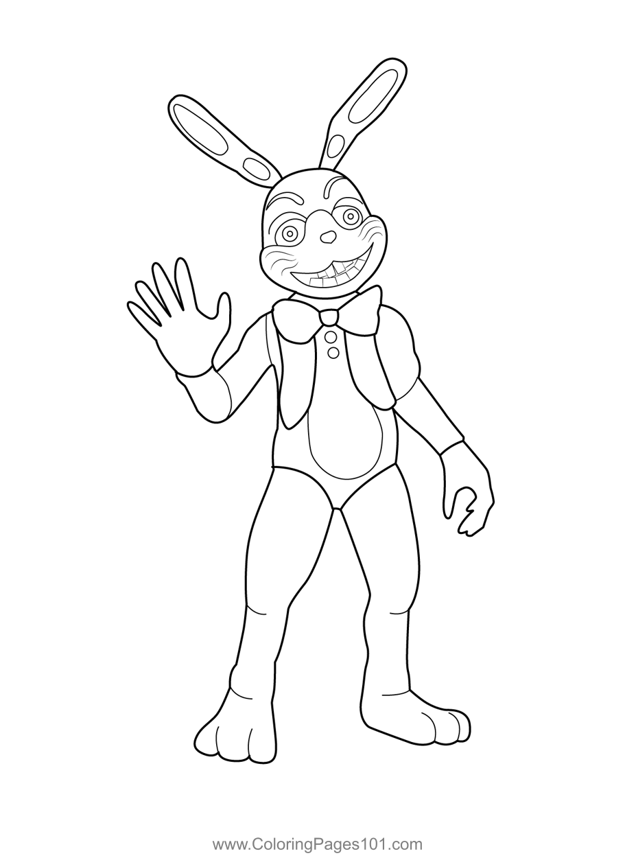 Glitchtrap FNAF Coloring Page for Kids - Free Five Nights at Freddy's