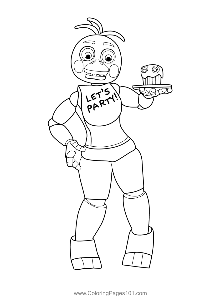 Fnaf Toy Chica Coloring Page Fnaf Dibujos Caricaturas Para Pintar My Xxx Hot Girl