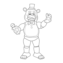 Glamrock Freddy FNAF Coloring Page for Kids - Free Five Nights at
