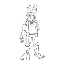 Bonnie the Rabbit FNAF  Fnaf coloring pages, Coloring pages, Fnaf drawings