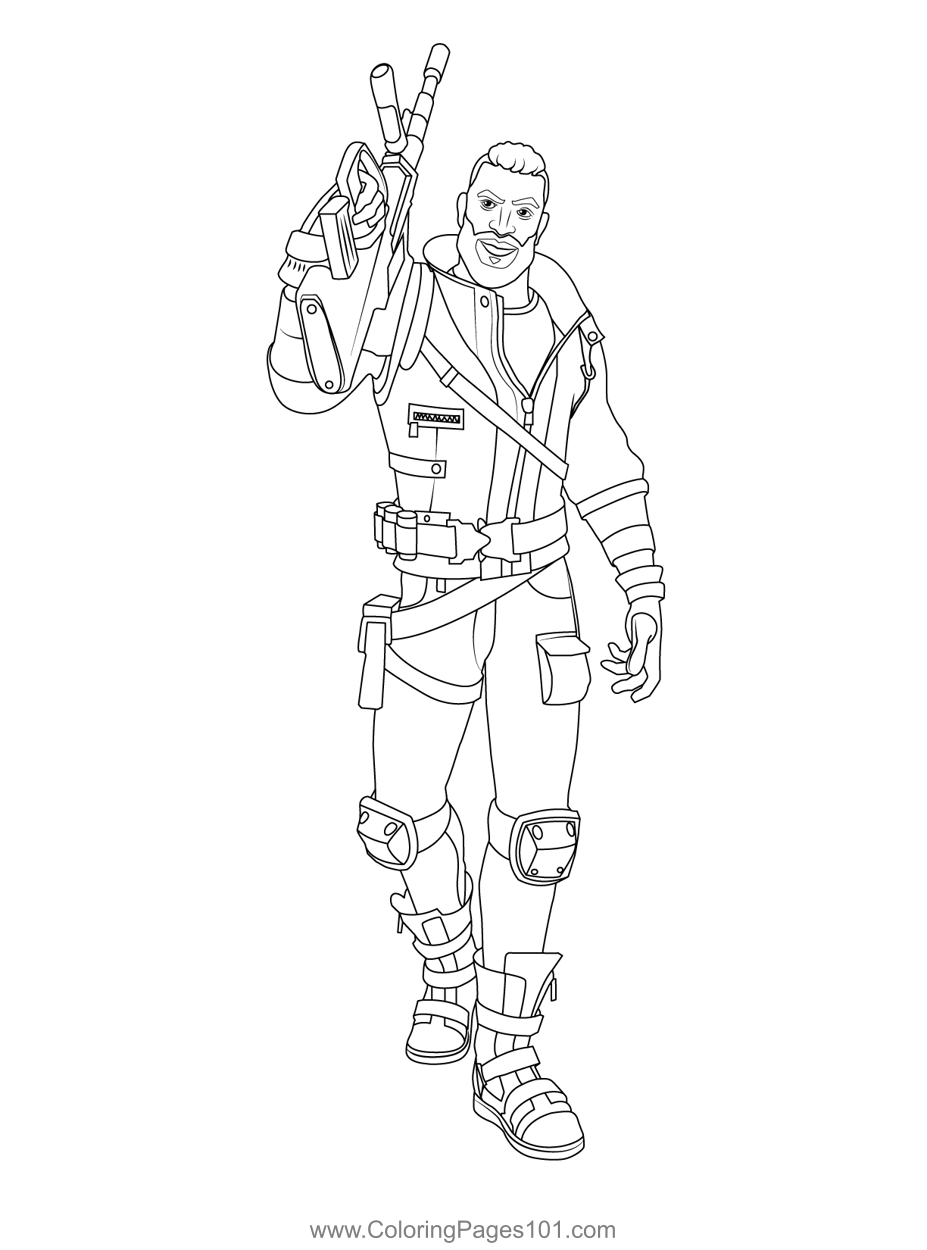 Carlos Fortnite Coloring Page for Kids - Free Fortnite Printable ...