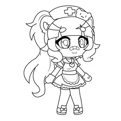 Fuukuma Gacha Life Free Coloring Page for Kids