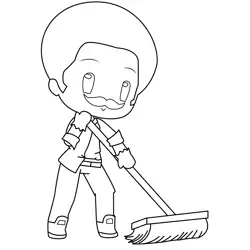 Janitor Bob Gacha Life Coloring Page