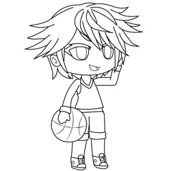 Troy Gacha Life Free Coloring Page for Kids