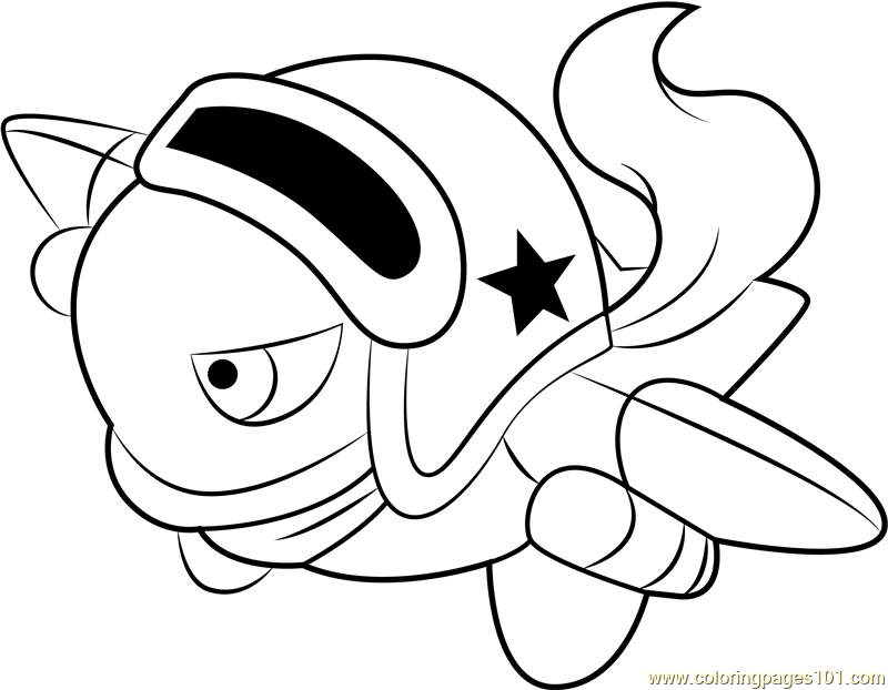 Bombar Coloring Page for Kids - Free Kirby Printable Coloring Pages