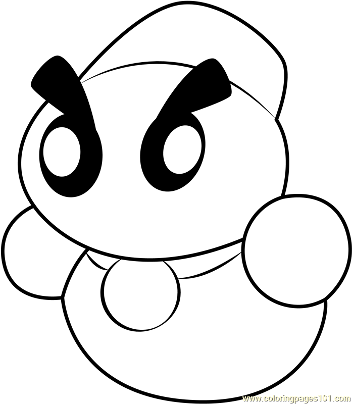 Chilly Coloring Page for Kids - Free Kirby Printable Coloring Pages