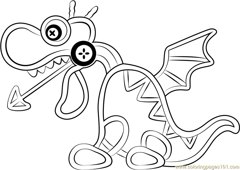 Fangora Coloring Page for Kids - Free Kirby Printable Coloring Pages