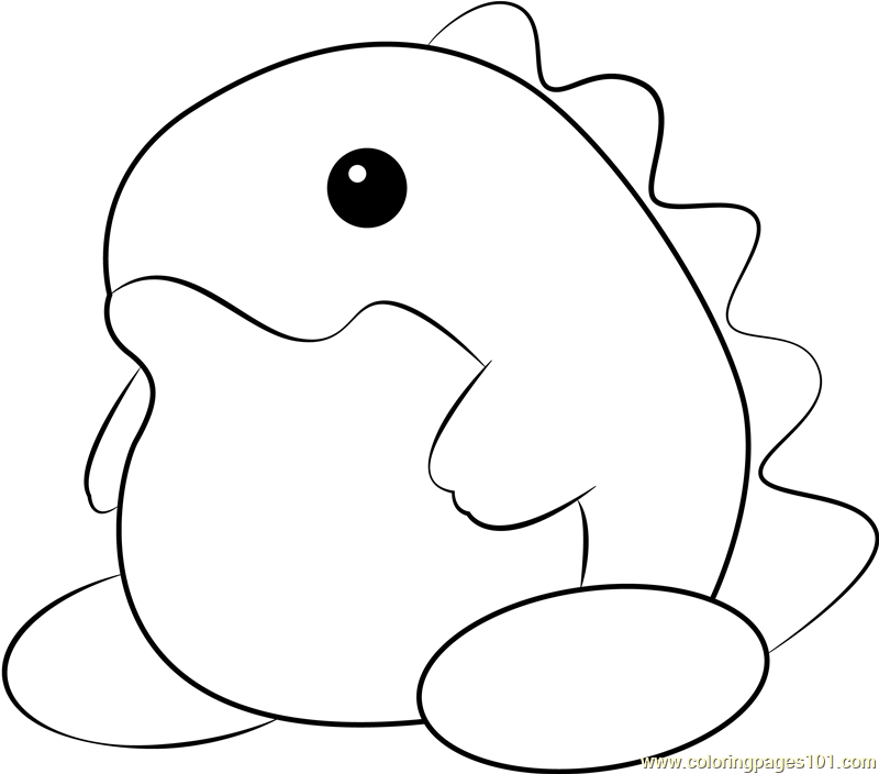 Ice Dragon Coloring Page for Kids - Free Kirby Printable Coloring Pages