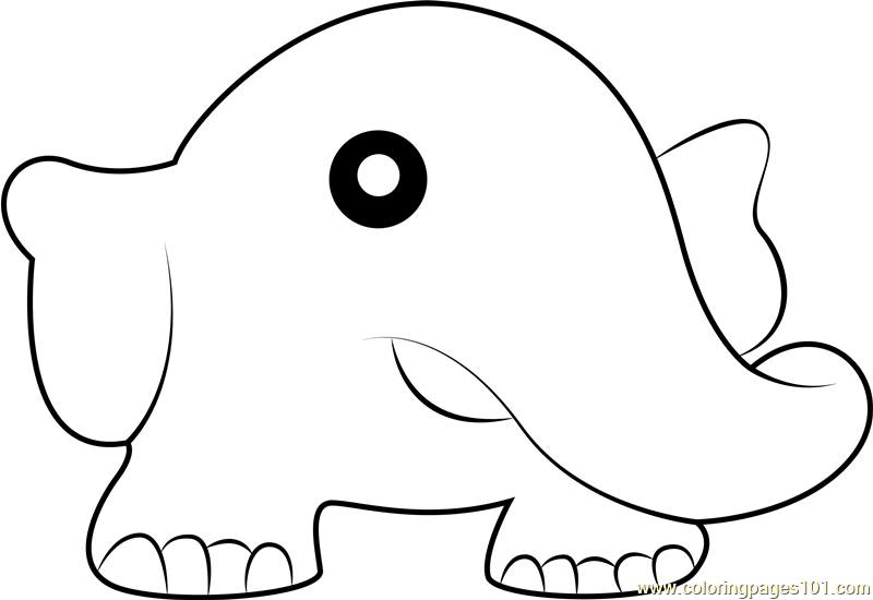 Phan Phan Coloring Page for Kids - Free Kirby Printable Coloring Pages  Online for Kids  | Coloring Pages for Kids