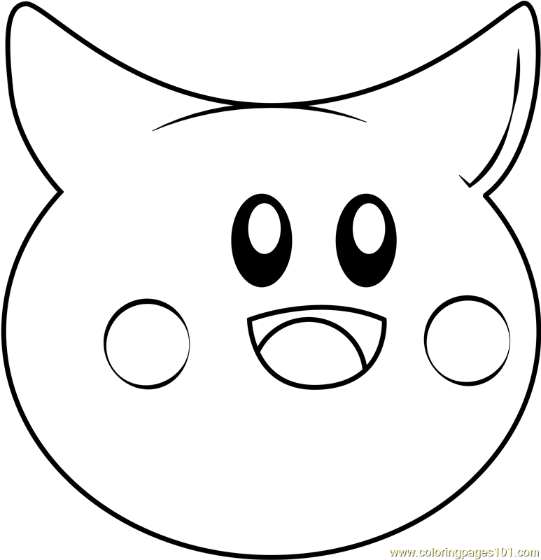 Scarfy Coloring Page for Kids - Free Kirby Printable Coloring Pages Online  for Kids  | Coloring Pages for Kids