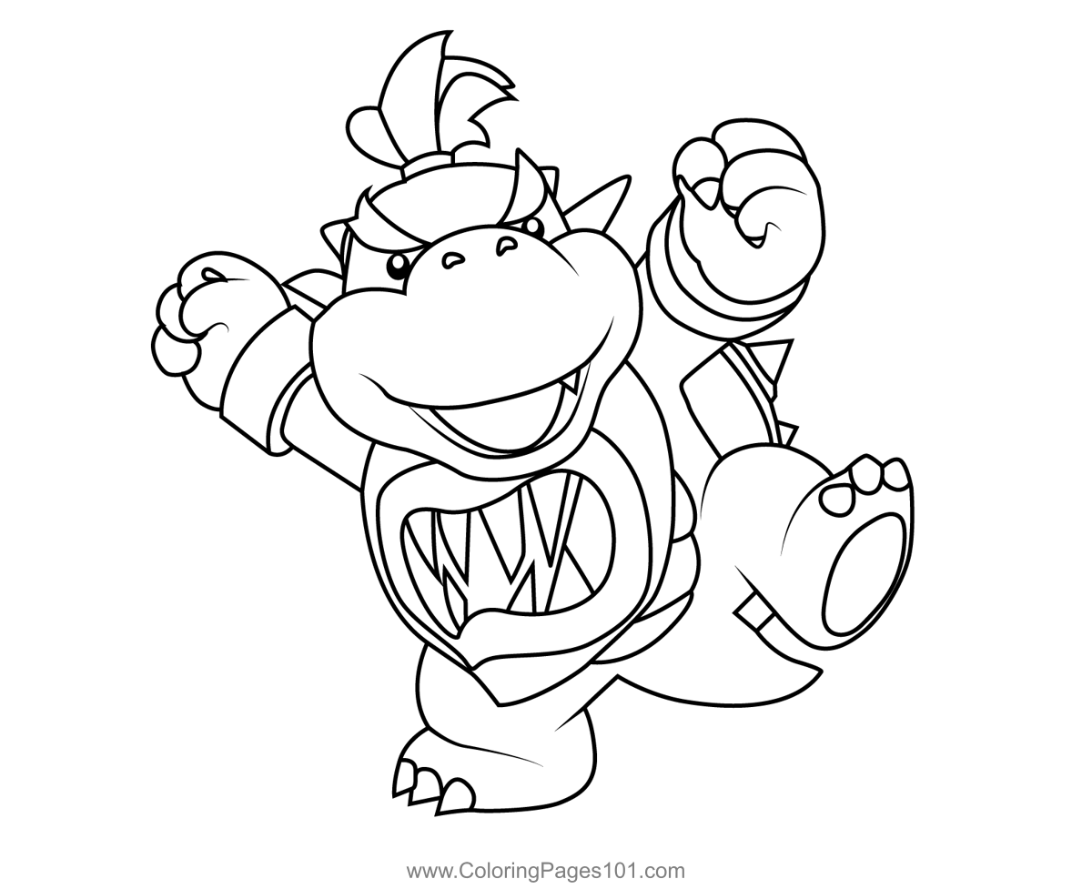 Bowser junior coloring page