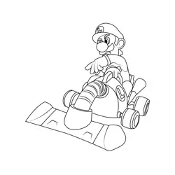 Poltergust 4000 Mario Kart Coloring Page