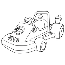 Toad Kart Mario Kart Coloring Page