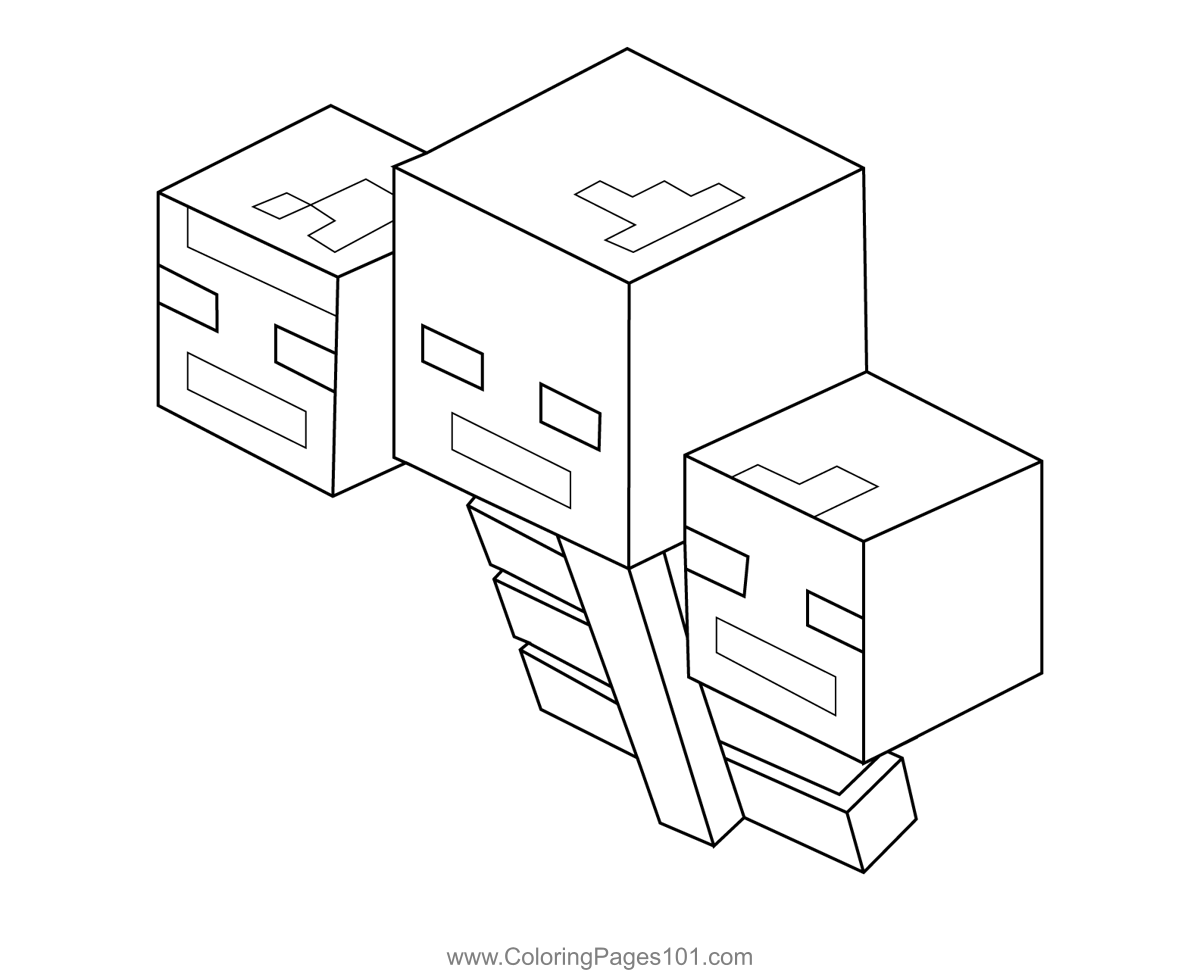Whither, a boss creature in Minecraft coloring page