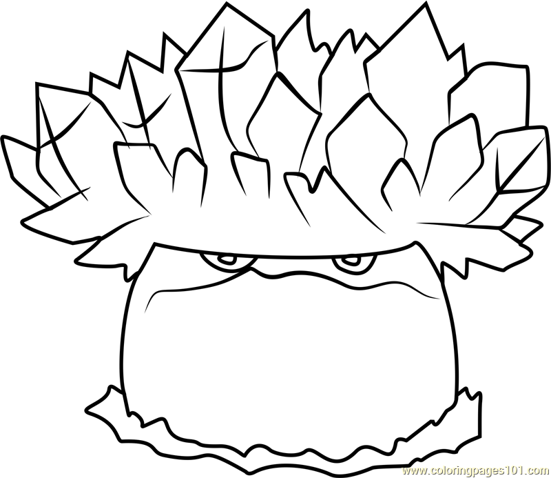 Ice-shroom Coloring Page for Kids - Free Plants vs. Zombies Printable