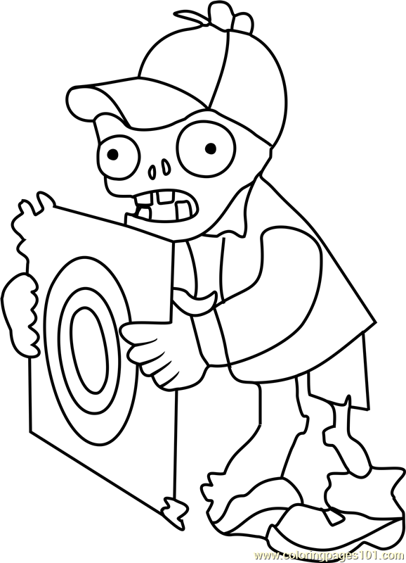 target zombie coloring page for kids free plants vs zombies printable coloring pages online for kids coloringpages101 com coloring pages for kids