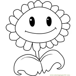 Sunflower Coloring Page for Kids - Free Plants vs. Zombies Printable ...