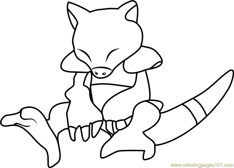 Abra Pokemon GO Coloring Page for Kids - Free Pokemon GO Printable ...