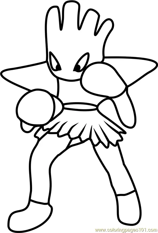 Hitmonchan Pokemon GO Coloring Page for Kids - Free Pokemon GO ...