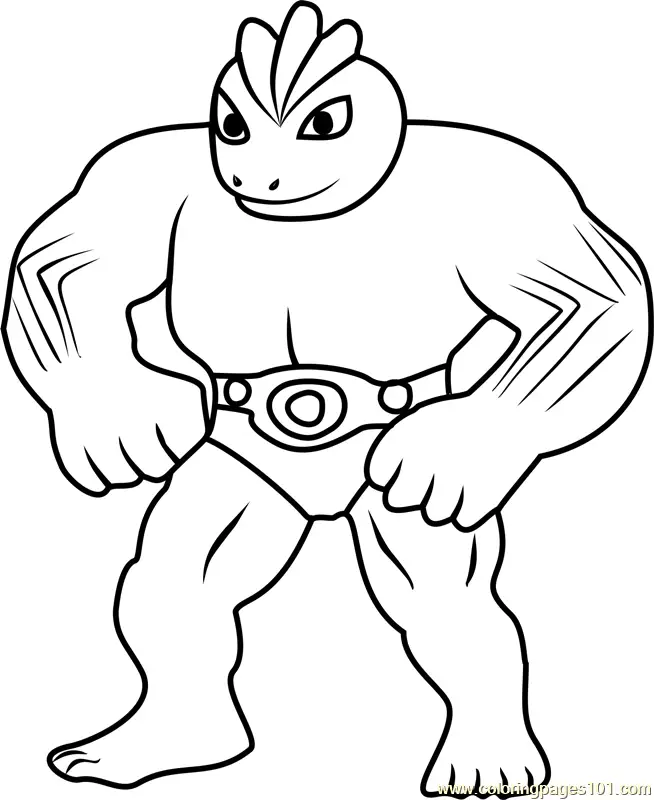 Machoke Pokemon GO Coloring Page for Kids - Free Pokemon GO Printable ...